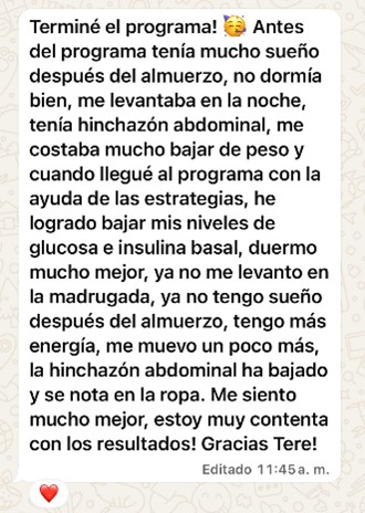 testimonio termine el programa